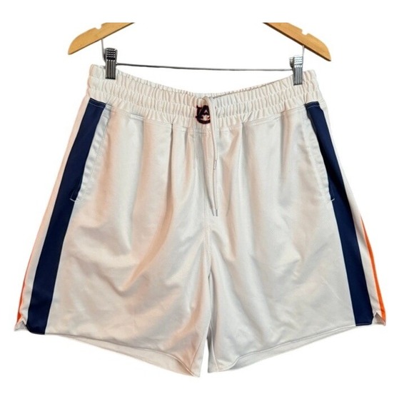 19Nine Hardwood History Auburn Basketball Shorts White Navy Orange XL Athletic